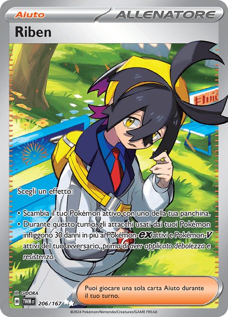 206-167 Riben Full Art Rara TWM Crepuscolo Mascherato ITA NM