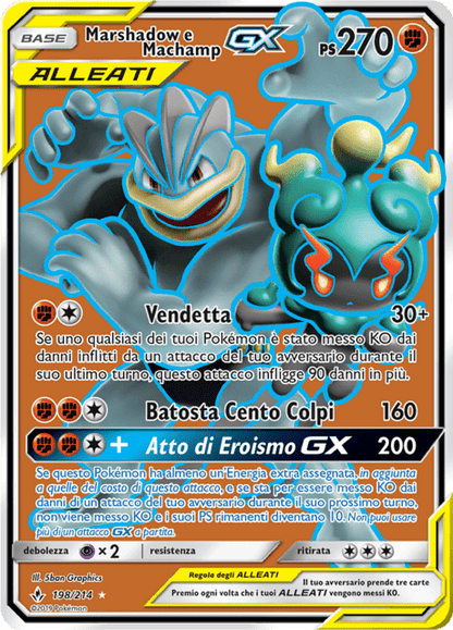 198-214 Marshadow e Machamp GX Alleati Full Art UNB Legami Inossidabili ITA NM