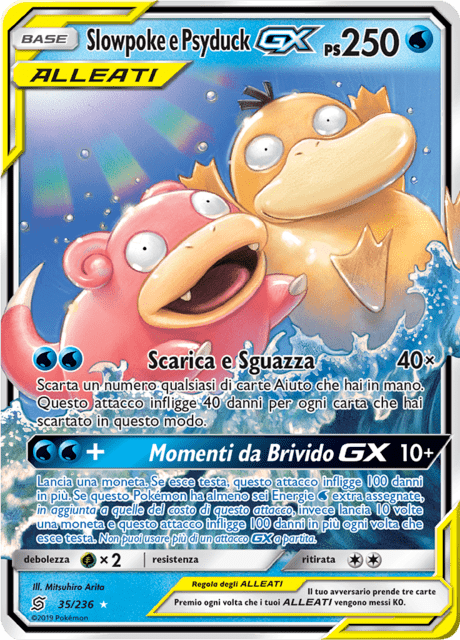 035-236 Slowpoke e Psyduck GX Alleati UNM Sintonia Mentale ITA GOOD