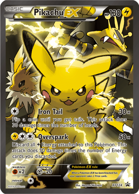124 Pikachu ex XYPR XY 124 Black Star Promos ENG POOR