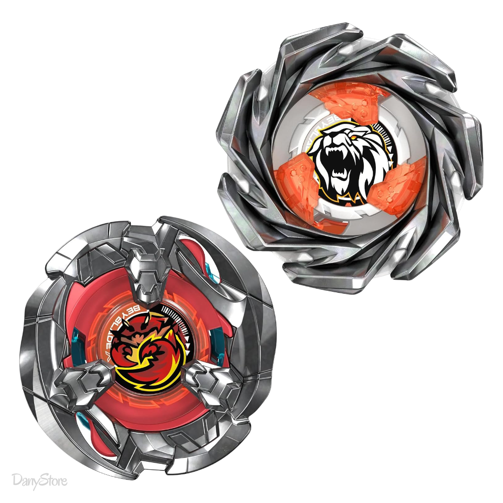 Confezione Dual Pack Hasbro Beyblade X Crest Leon 4-55A e Clamp Crab 9-65S