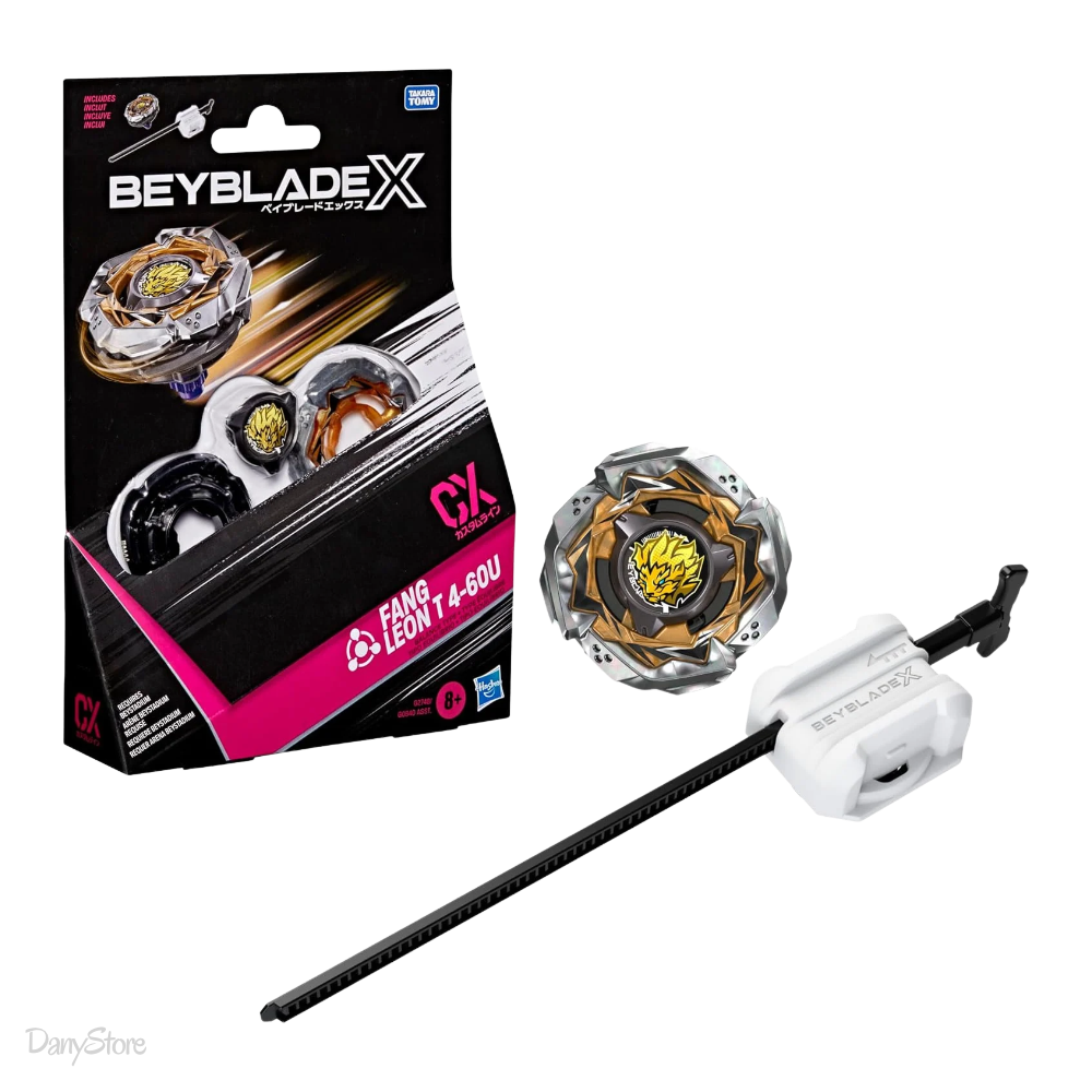 Beyblade X Fang Leon T 4-60U Hasbro con confezione, trottola e lanciatore con cordicella