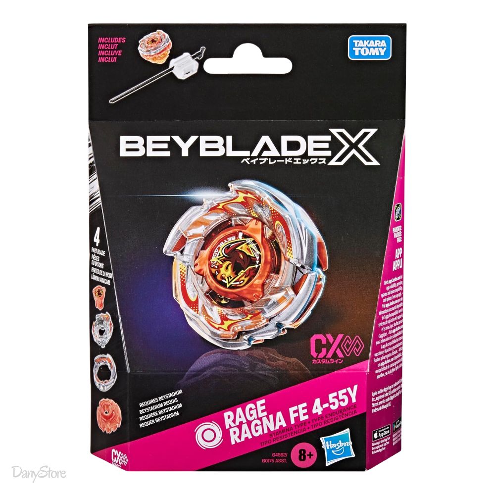 Trottola Beyblade X Rage Ragna FE 4-55Y Hasbro Takara Tomy Competizione Originale