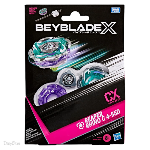 Confezione frontale Beyblade X Reaper Rhino C 4-55D Starter Pack Hasbro