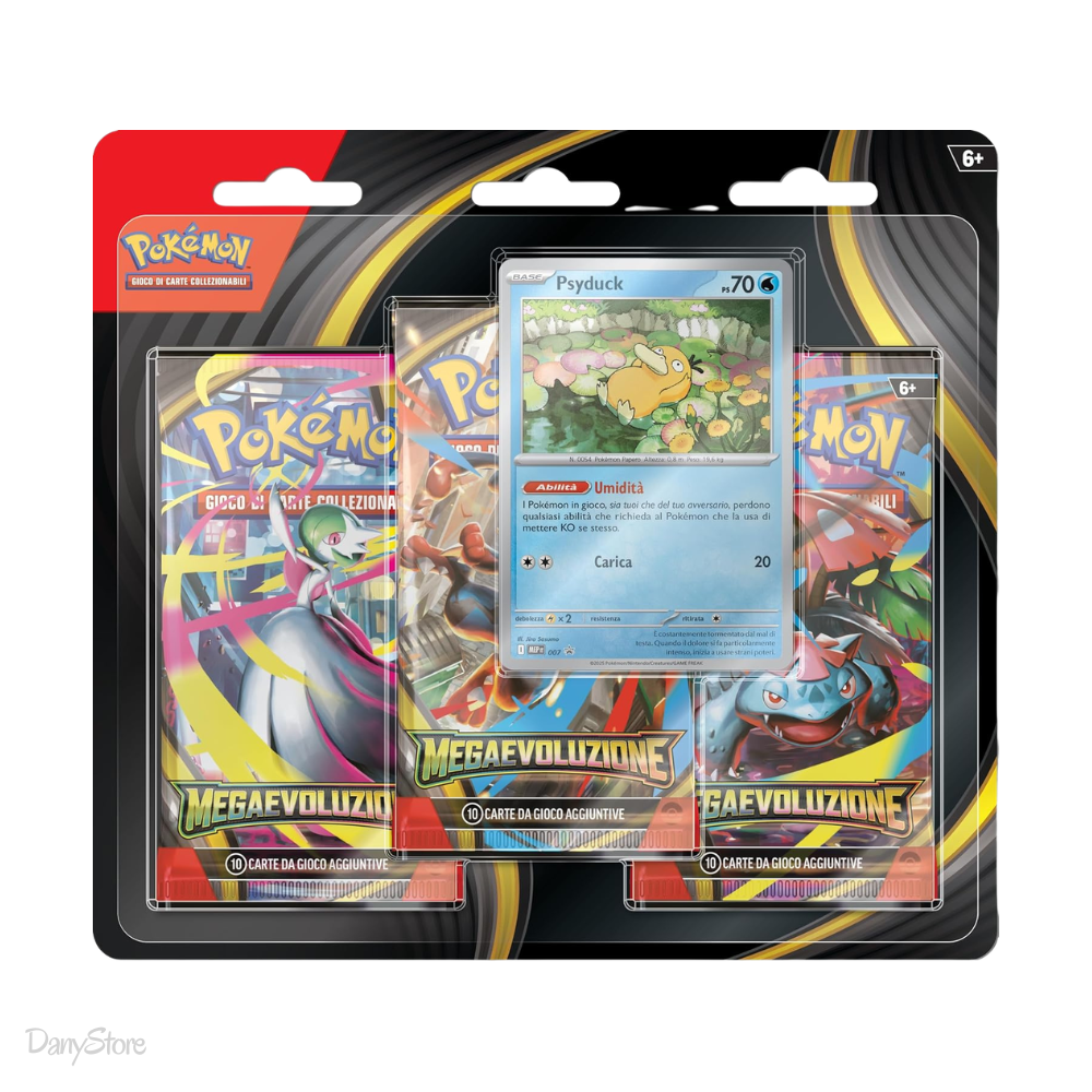 Pokémon Megaevoluzione Blister 3 Buste Psyduck - ITA