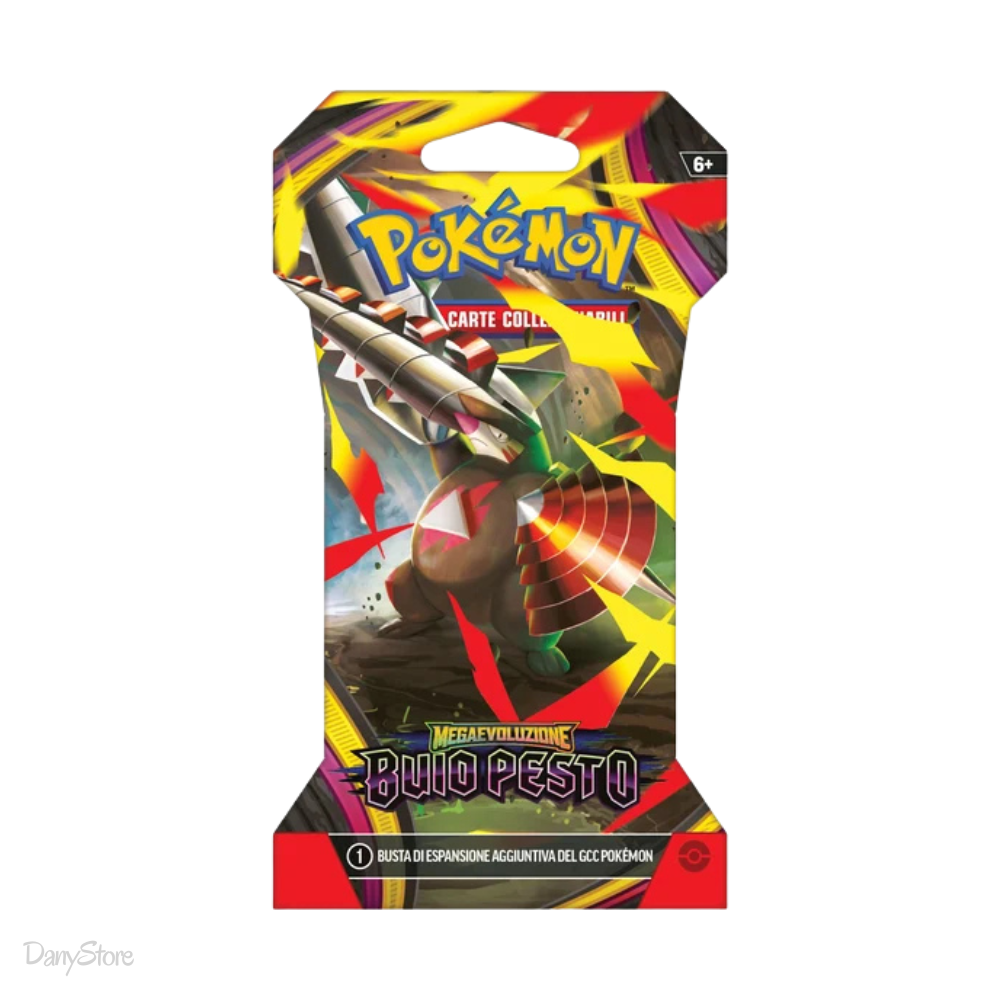 Pokémon Megaevoluzione - Buio Pesto Busta Paper Sleeve 10 Carte ITA (Artwork Casuale)