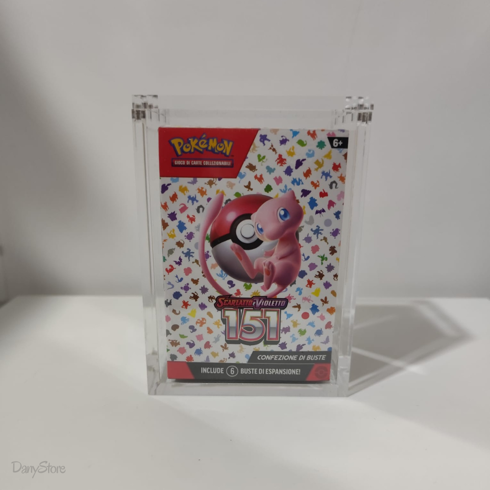 Case protettivo magnetico in plexiglass per Pokémon Booster Bundle 6 buste vuoto