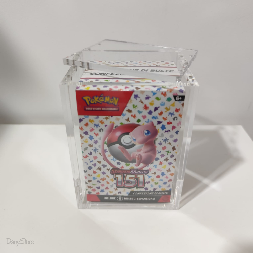 Case protettivo magnetico in plexiglass per Pokémon Booster Bundle 6 buste vuoto