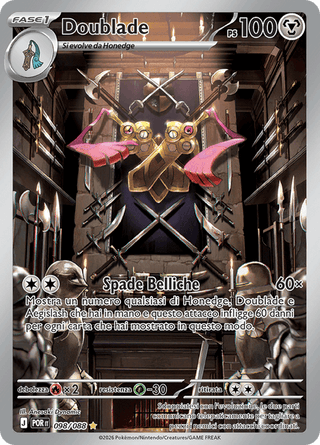 098-088 Doublade Illustrazione Rara POR Equilibrio Perfetto ITA NM