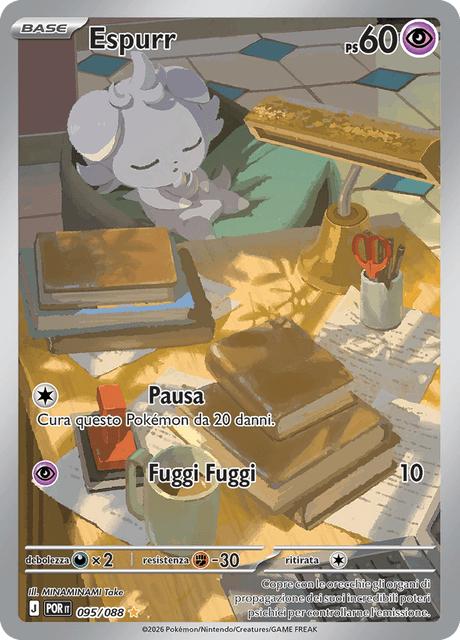 095-088 Espurr Illustrazione Rara POR Equilibrio Perfetto ITA NM