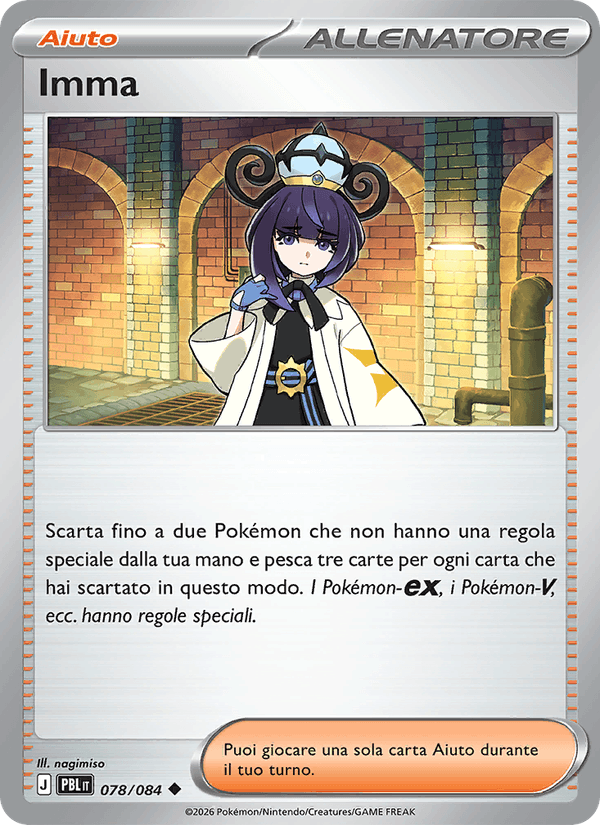 Imma 078/084 Buio Pesto, carta Pokémon italiana.