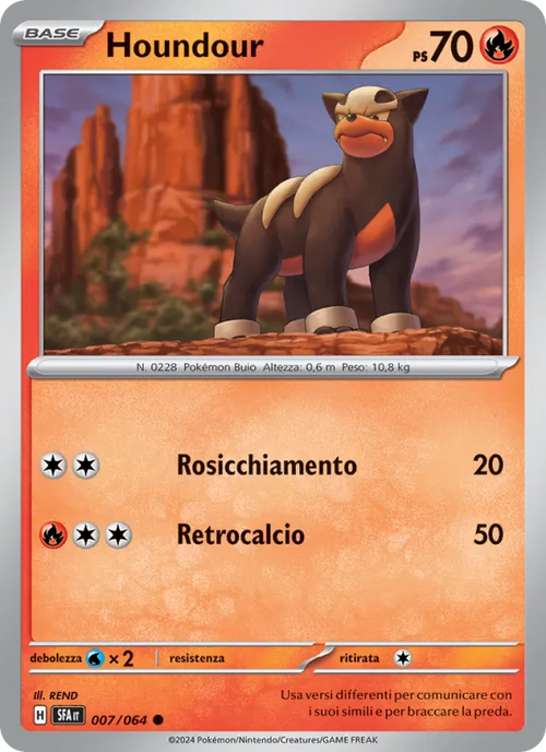 Carta Houndour 007/064 di Segreto Fiabesco in italiano