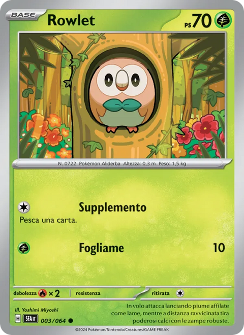 Carta Rowlet 003/064 di Segreto Fiabesco in italiano