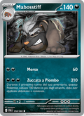 Mabosstiff 058/084 Buio Pesto, carta Pokémon italiana. Scansione di riferimento per la Reverse.
