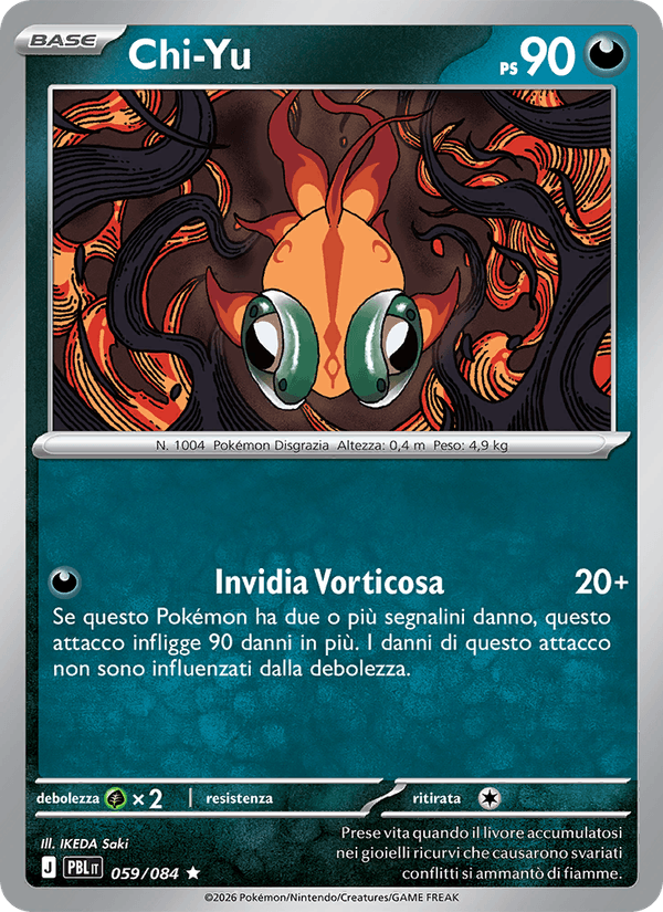 Chi-Yu 059/084 Buio Pesto, carta Pokémon italiana.