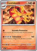 Centiskorch 010/084 Buio Pesto, carta Pokémon italiana. Scansione di riferimento per la Reverse.