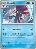 Scansione di riferimento di Weavile 014/064, Segreto Fiabesco in italiano; finitura Reverse non rappresentata