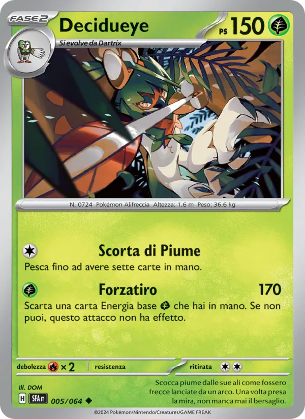 Carta Decidueye 005/064 di Segreto Fiabesco in italiano