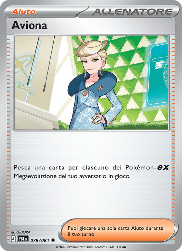 Aviona 079/084 Buio Pesto, carta Pokémon italiana. Scansione di riferimento per la Reverse.