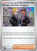 Recluta del Clan Ruggine 081/084 Buio Pesto, carta Pokémon italiana. Scansione di riferimento per la Reverse.