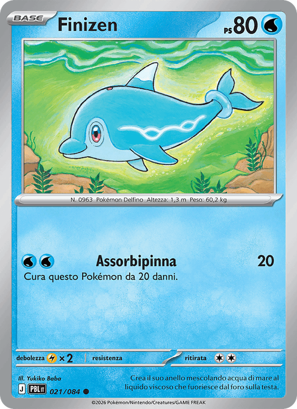 Finizen 021/084 Buio Pesto, carta Pokémon italiana. Scansione di riferimento per la Reverse.