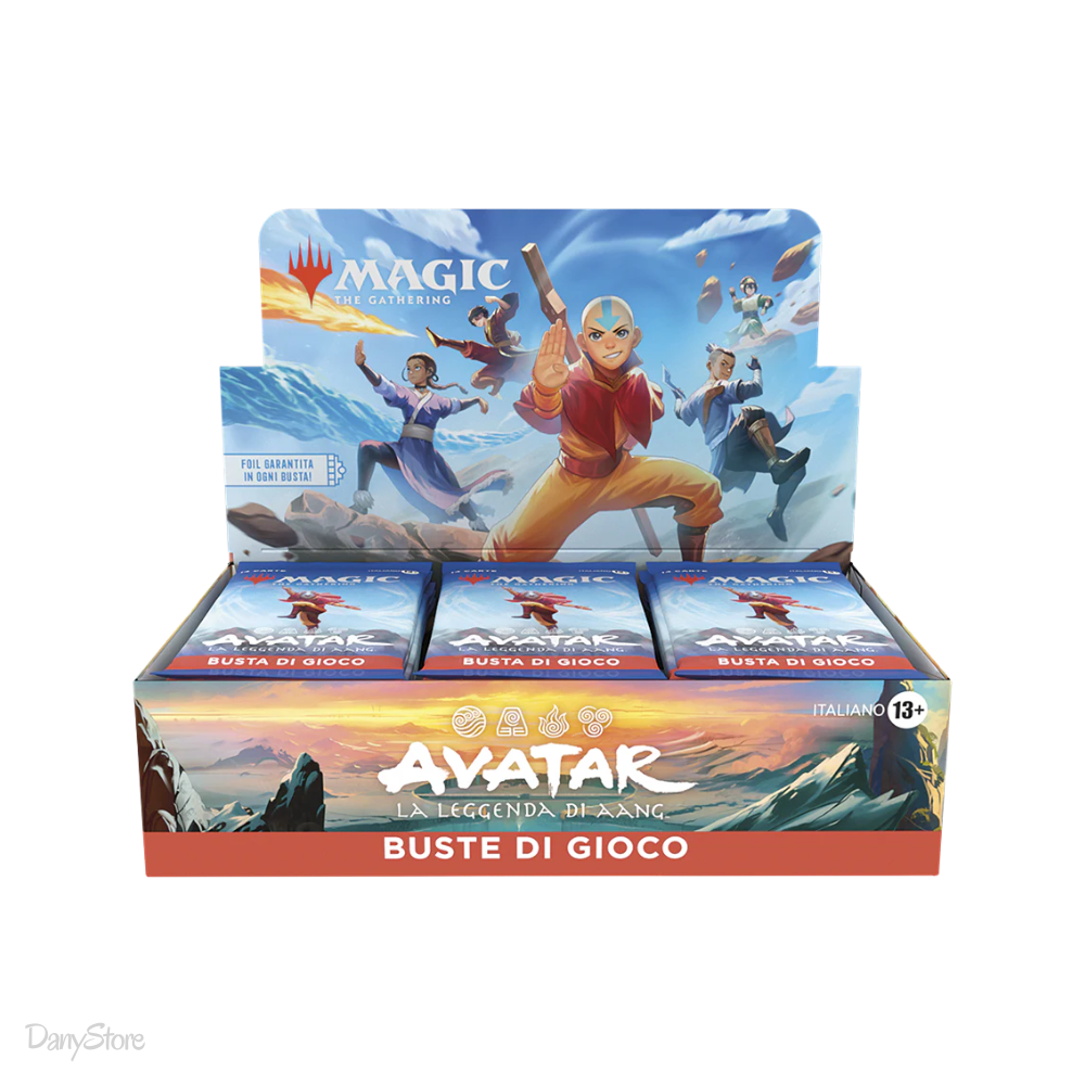 Box Display Magic The Gathering Avatar La Leggenda di Aang con 30 buste d'espansione Universe Beyond