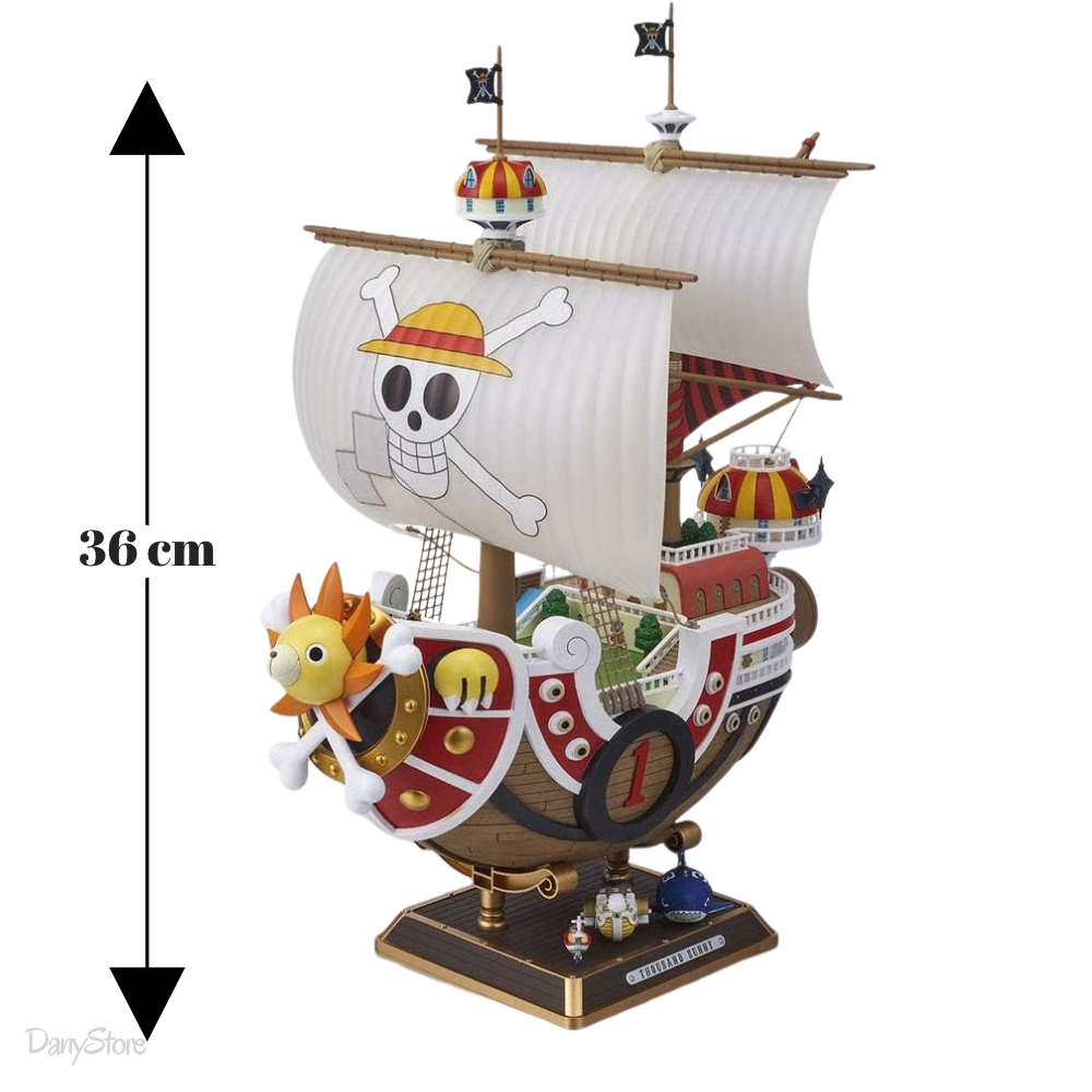 Model kit One Piece Thousand Sunny Land of Wano con indicazione dell’altezza di 36 cm