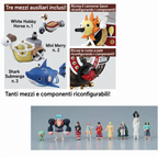 Mezzi ausiliari, personaggi e dettagli del model kit Bandai One Piece Thousand Sunny Land of Wano