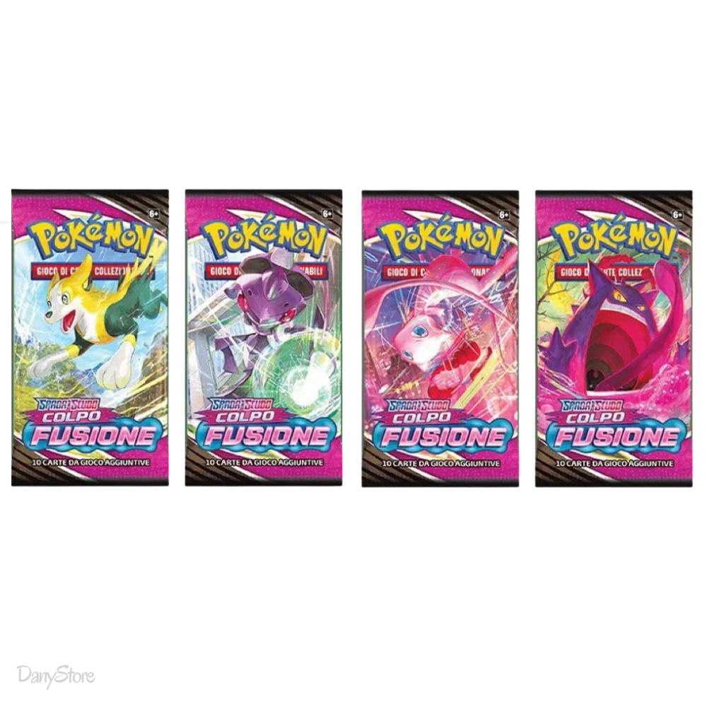 Art set Pokémon Colpo Fusione in italiano, con 4 buste sigillate