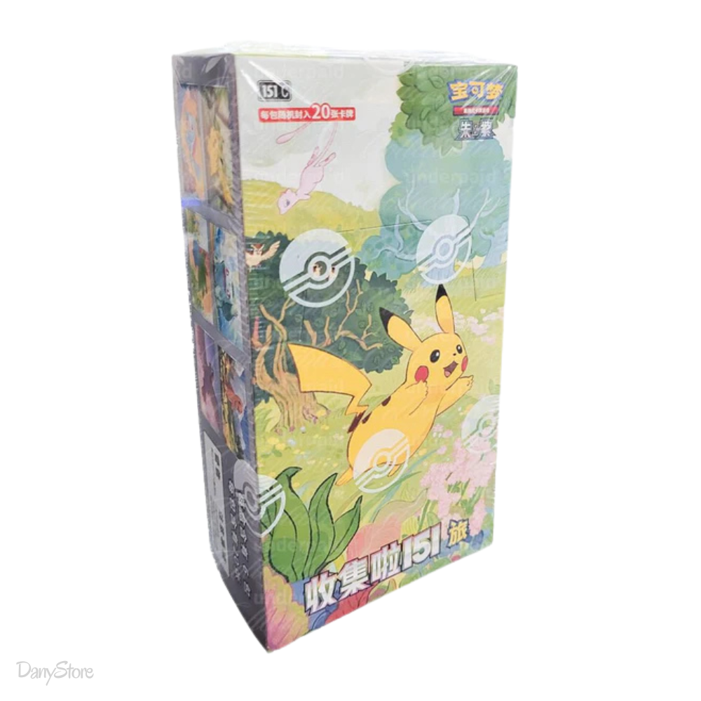 Jumbo Display Box sigillato Pokémon Collect 151 Journey 151c versione Cinese con 6 bustine d'espansione