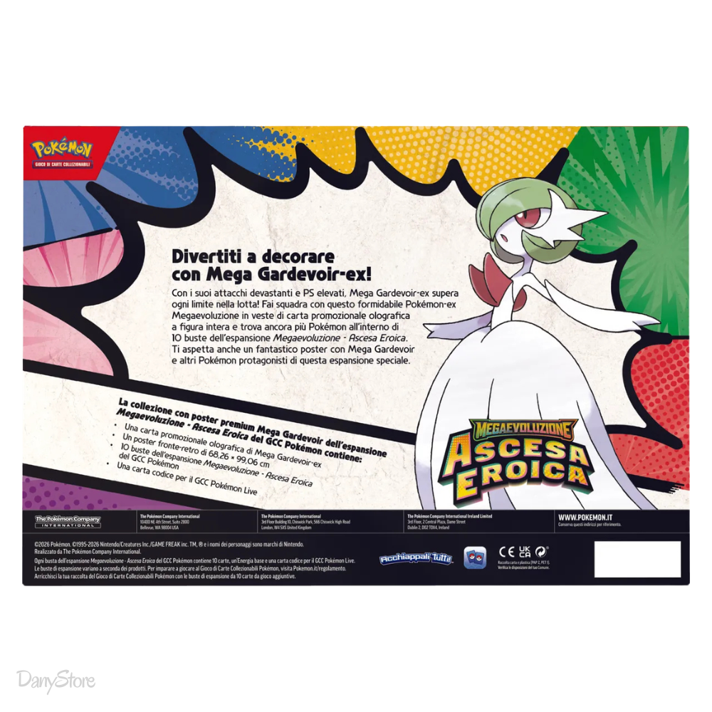 Box Collezione con Poster Premium Mega Gardevoir ex con carta promozionale e poster illustrato