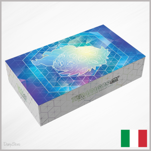 Box Collezione Ultra Premium Pokémon Terapagos-ex con tappetino, carte promozionali e numerose bustine d'espansione