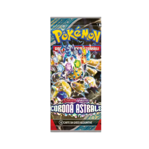 Display Box sigillato Pokémon Corona Astrale con 36 bustine d'espansione e illustrazione di Terapagos Forma Stellare