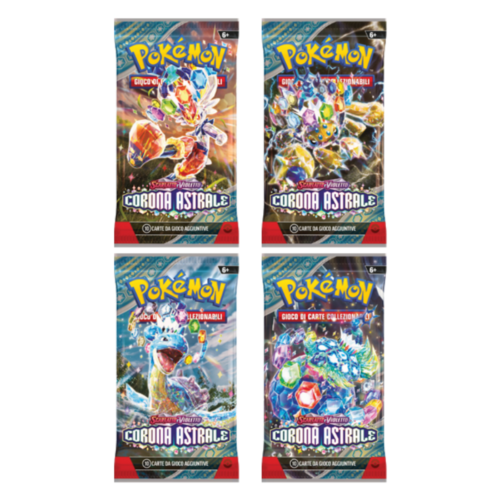 Display Box sigillato Pokémon Corona Astrale con 36 bustine d'espansione e illustrazione di Terapagos Forma Stellare