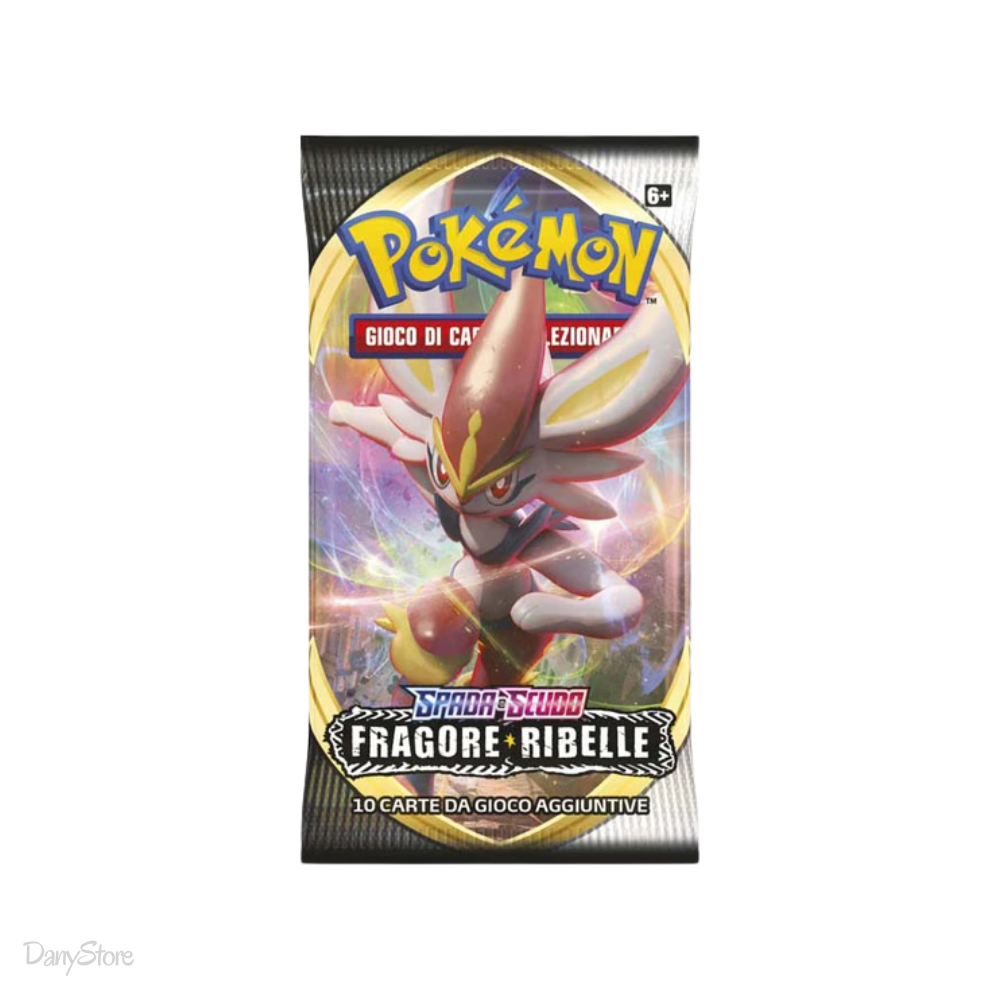 Bustina singola Pokémon Fragore Ribelle Spada e Scudo lingua italiana fronte