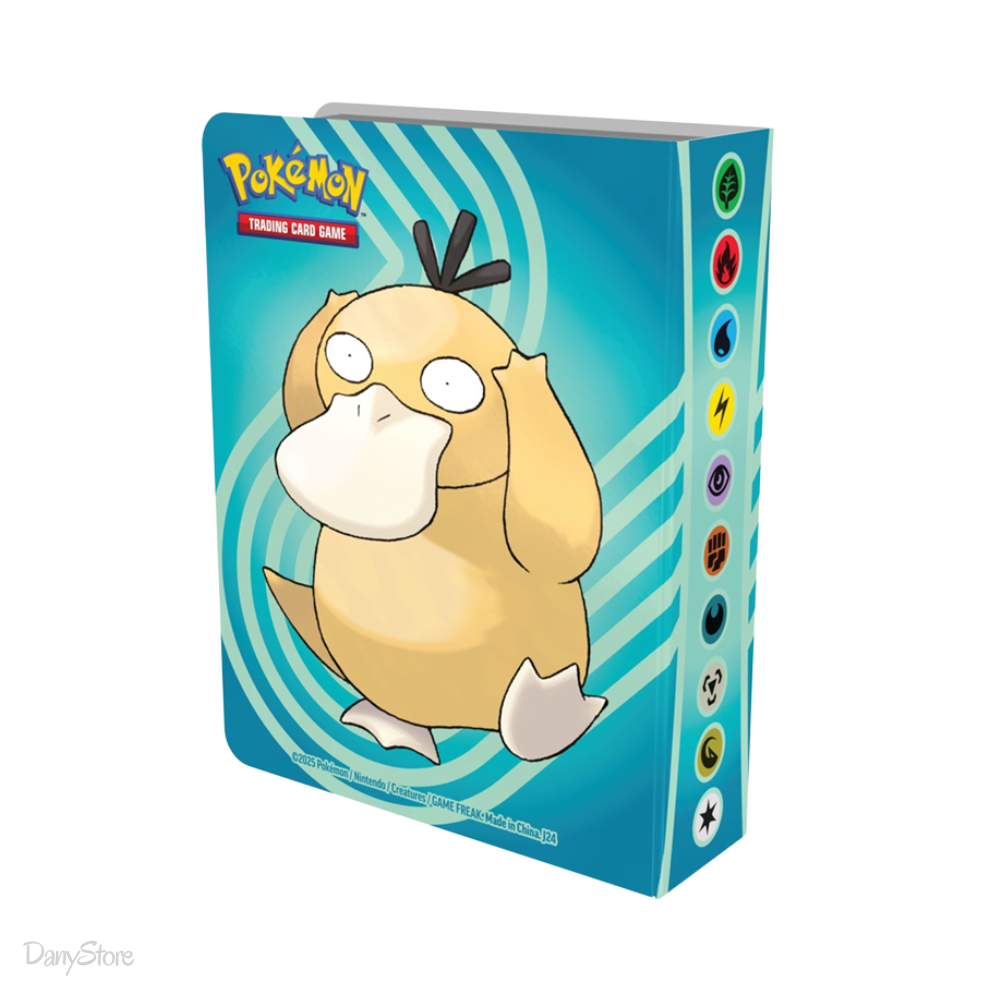 Mini Portfolio Pokémon con artwork di Farfetch'd e Psyduck