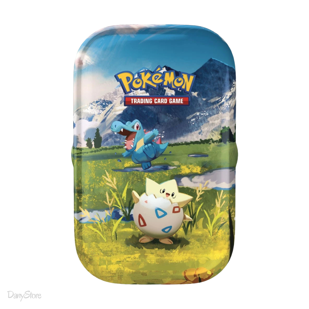 Mini Tin Pokémon Ascesa Eroica in metallo con artwork ufficiale e bustine espansione
