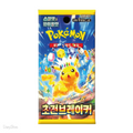 Bustina singola Pokémon Supercharged Breaker SV8 versione Coreana con 5 carte e artwork di Pikachu-ex Teracristal