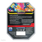 Tin in metallo Pokémon Mega Charizard X con carta olografica e bustine espansione