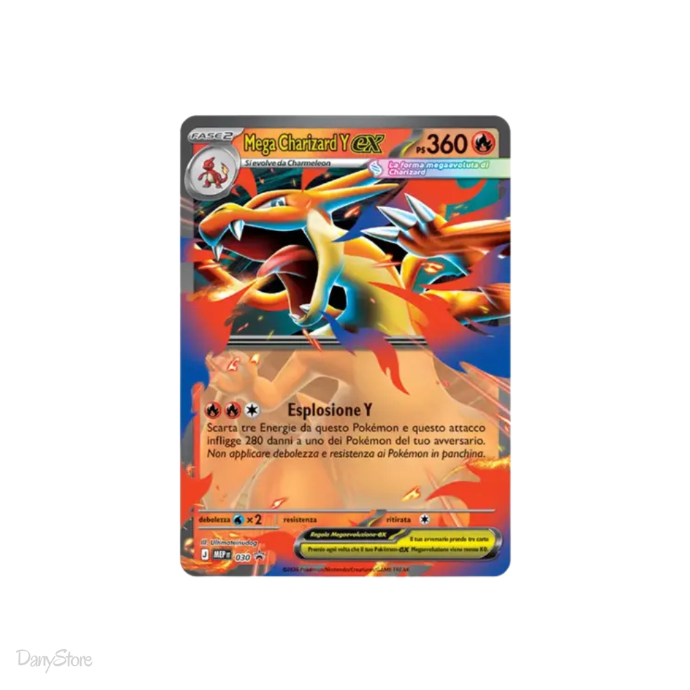 Tin in metallo Pokémon Mega Charizard Y con carta olografica e bustine espansione