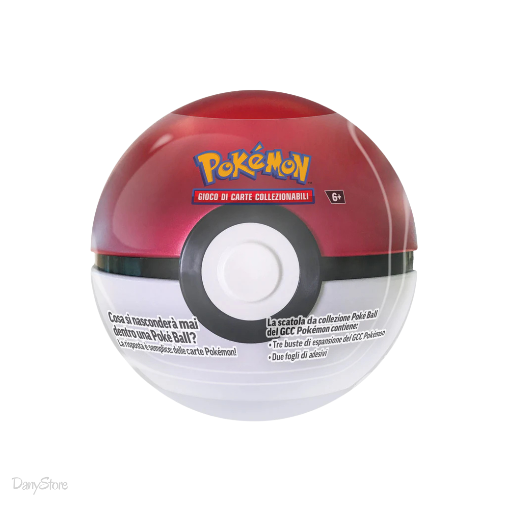 Scatola da collezione in metallo Tin Poké Ball codice E25 del Gioco di Carte Collezionabili Pokémon contenente buste di espansione.