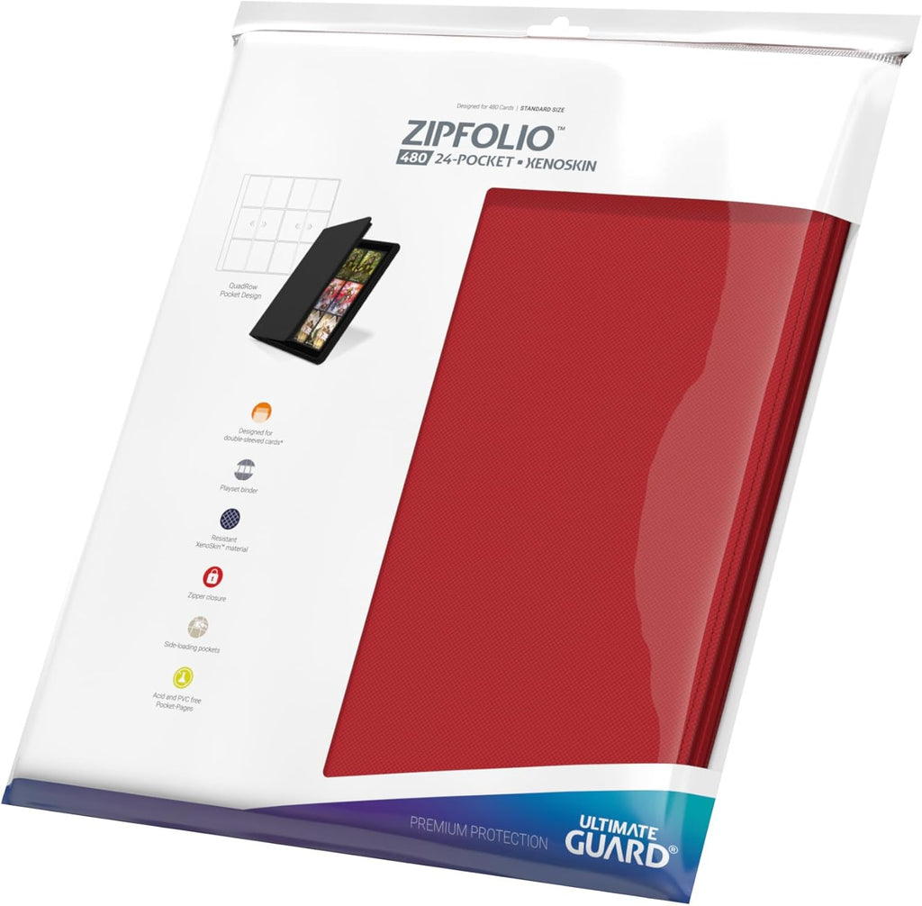 Album Ultimate Guard QuadRow Zipfolio 480 12 tasche colore Rosso