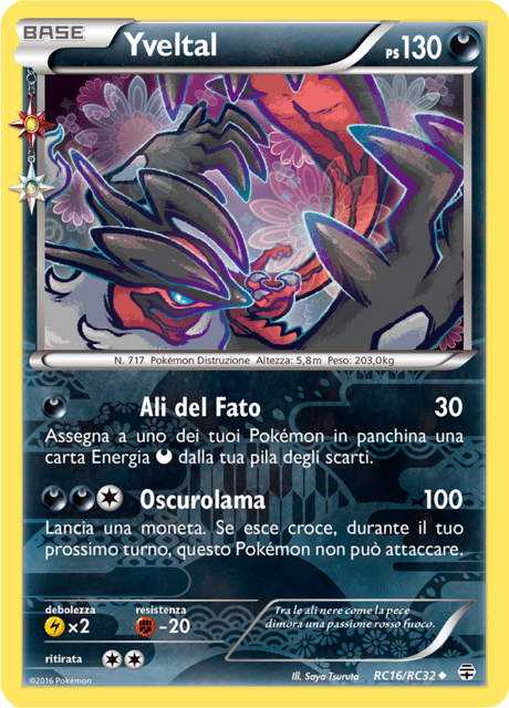 RC16-RC32 Yveltal Reverse GEN Generazioni ITA NM